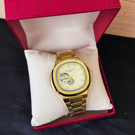 Patek™ Nautilus Automático Mecanismo Visible + Estuche de Lujo