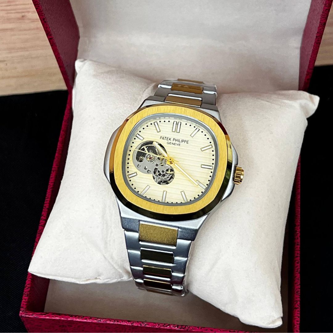 Patek™ Nautilus Automático Mecanismo Visible + Estuche de Lujo