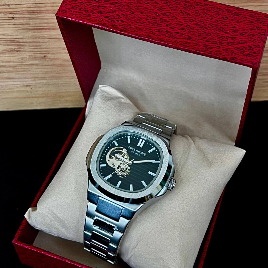 Patek™ Nautilus Automático Mecanismo Visible + Estuche de Lujo