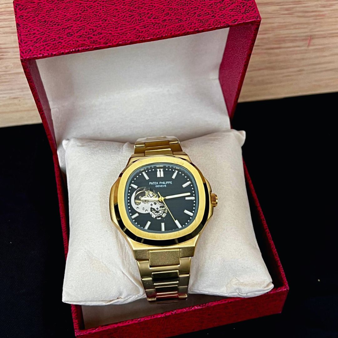 Patek™ Nautilus Automático Mecanismo Visible + Estuche de Lujo