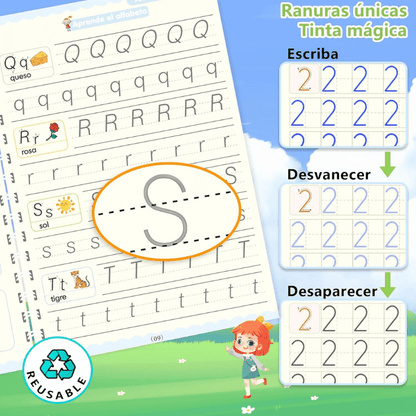 Libros Mágicos Montessori Para Niños- Kit 4 Cuadernos