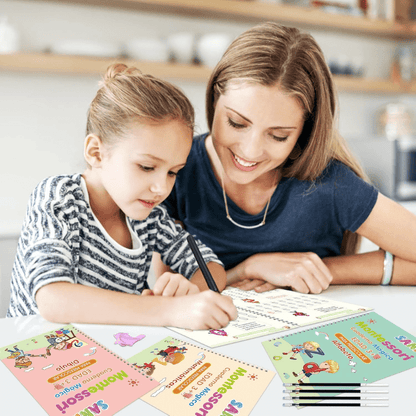 Libros Mágicos Montessori Para Niños- Kit 4 Cuadernos